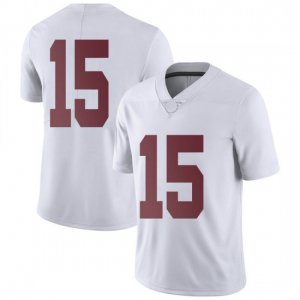 NCAA Youth Alabama Crimson Tide #15 Jalen Milroe Stitched College Nike Authentic No Name White Football Jersey MB17Q01DI